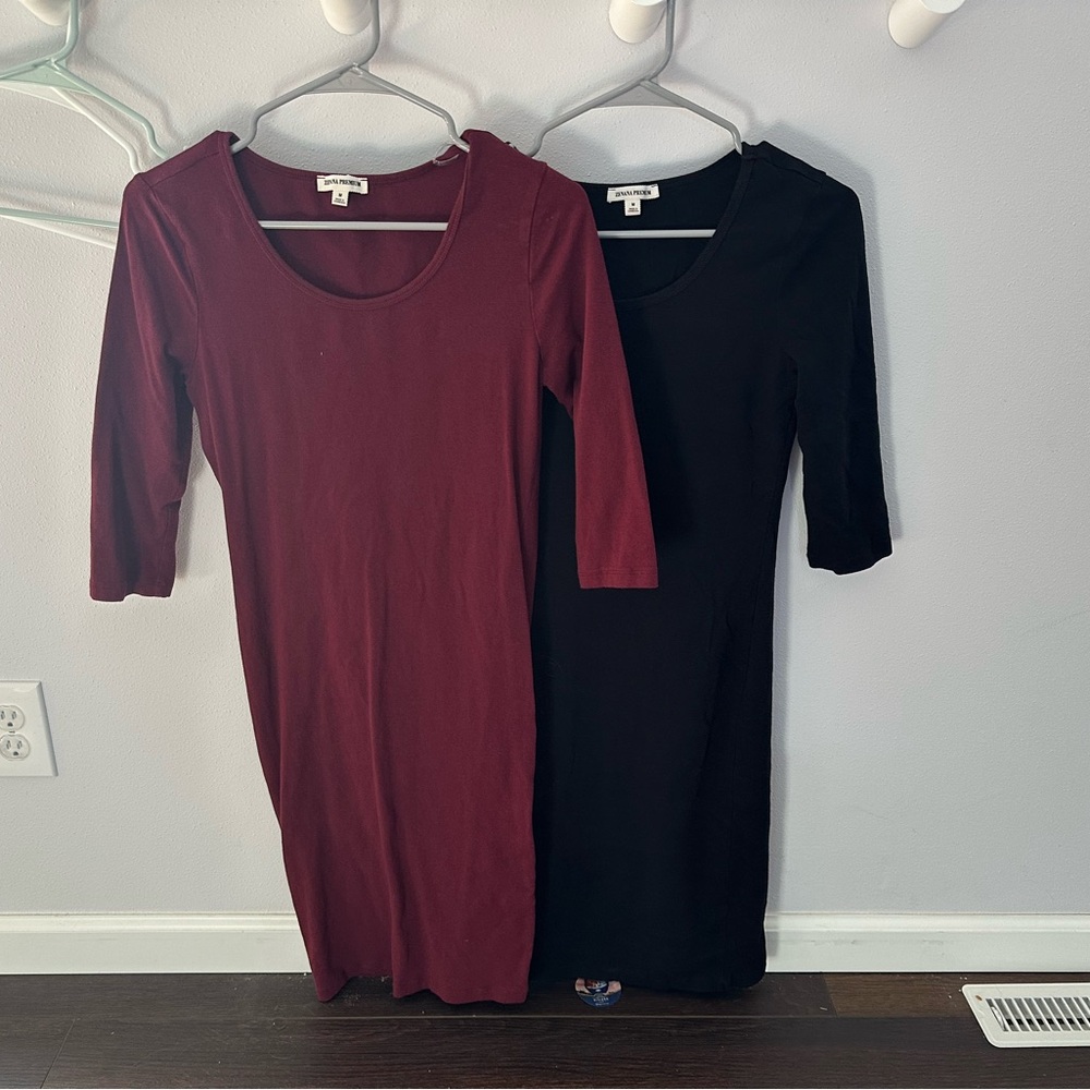PinkBlush 3/4 sleeve above the knee knit dress (fitted) Bundle of 2